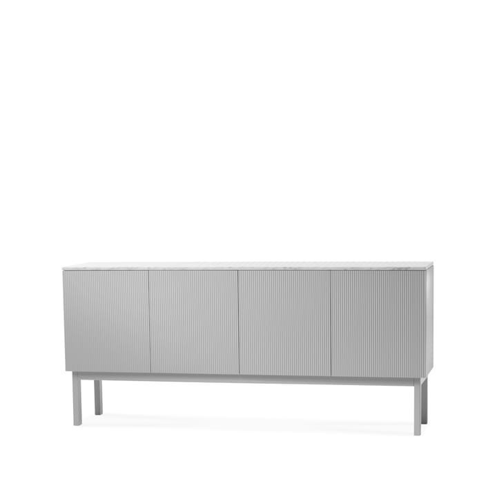 Credenza Beam - grigio chiaro, struttura grigio chiaro, ripiano in marmo di Carrara - A2