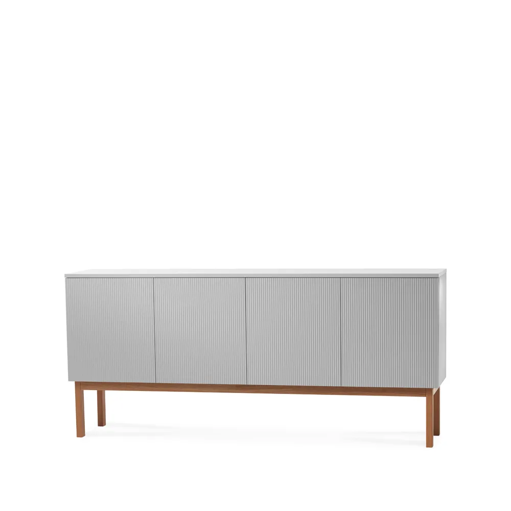 Credenza Beam, grigio chiaro, struttura in rovere oliato A2