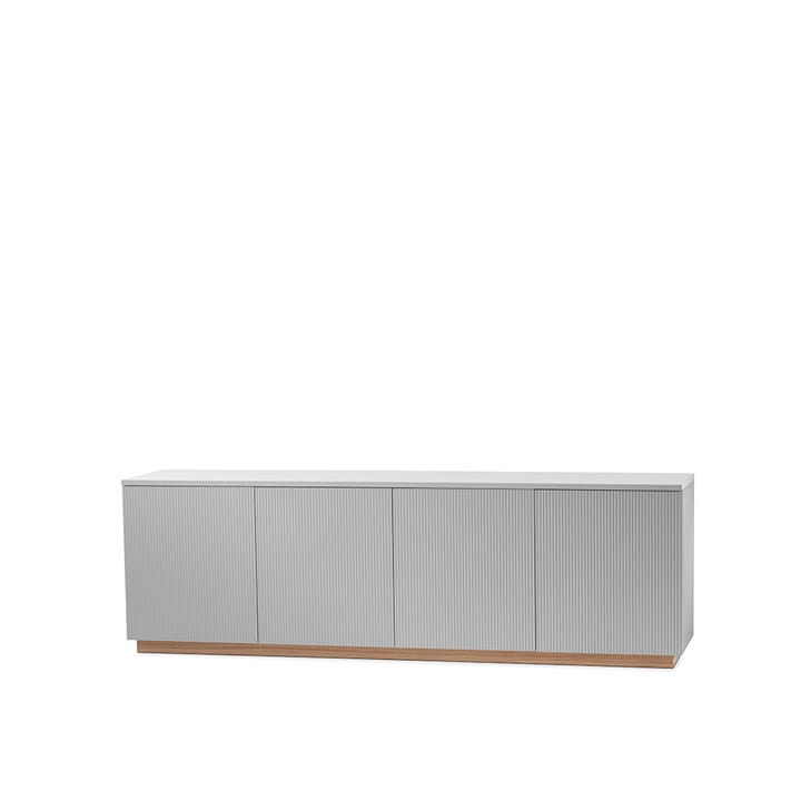 Credenza Beam - grigio chiaro, zoccolo in rovere oliato bianco - A2