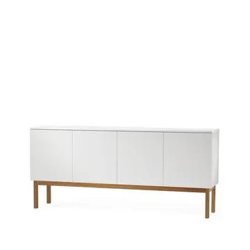 Credenza Beam - laccatura bianca, struttura in rovere oliato - A2