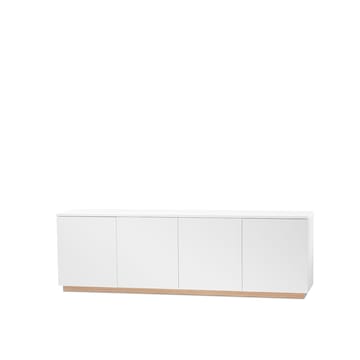Credenza Beam - laccatura bianca, zoccolo in rovere oliato bianco - A2
