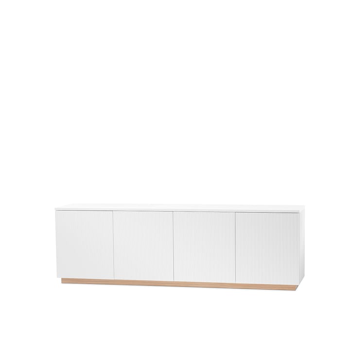 Credenza Beam - laccatura bianca, zoccolo in rovere oliato bianco - A2