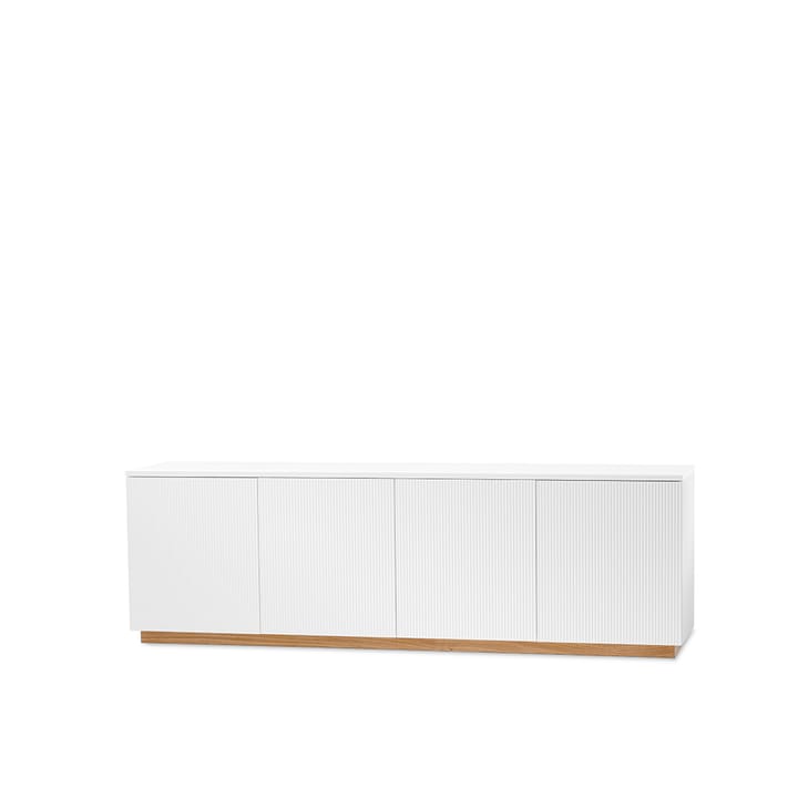 Credenza Beam - laccatura bianca, zoccolo in rovere oliato - A2