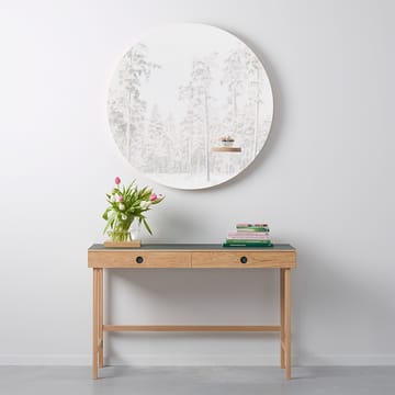Decorazione Space - rovere oliato bianco, vetro - A2