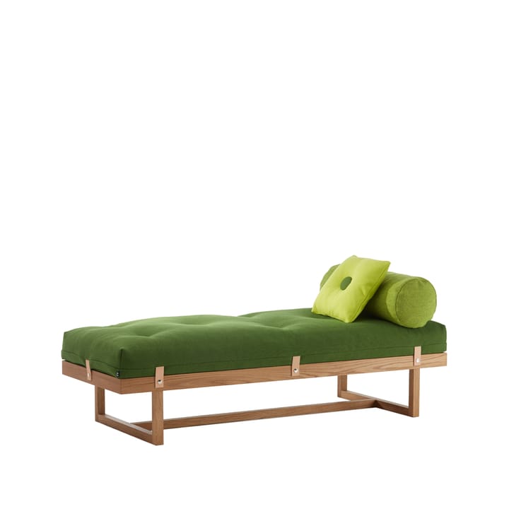 Divanetto Stay - tessuto verde, struttura in rovere oliato<b></b> - A2