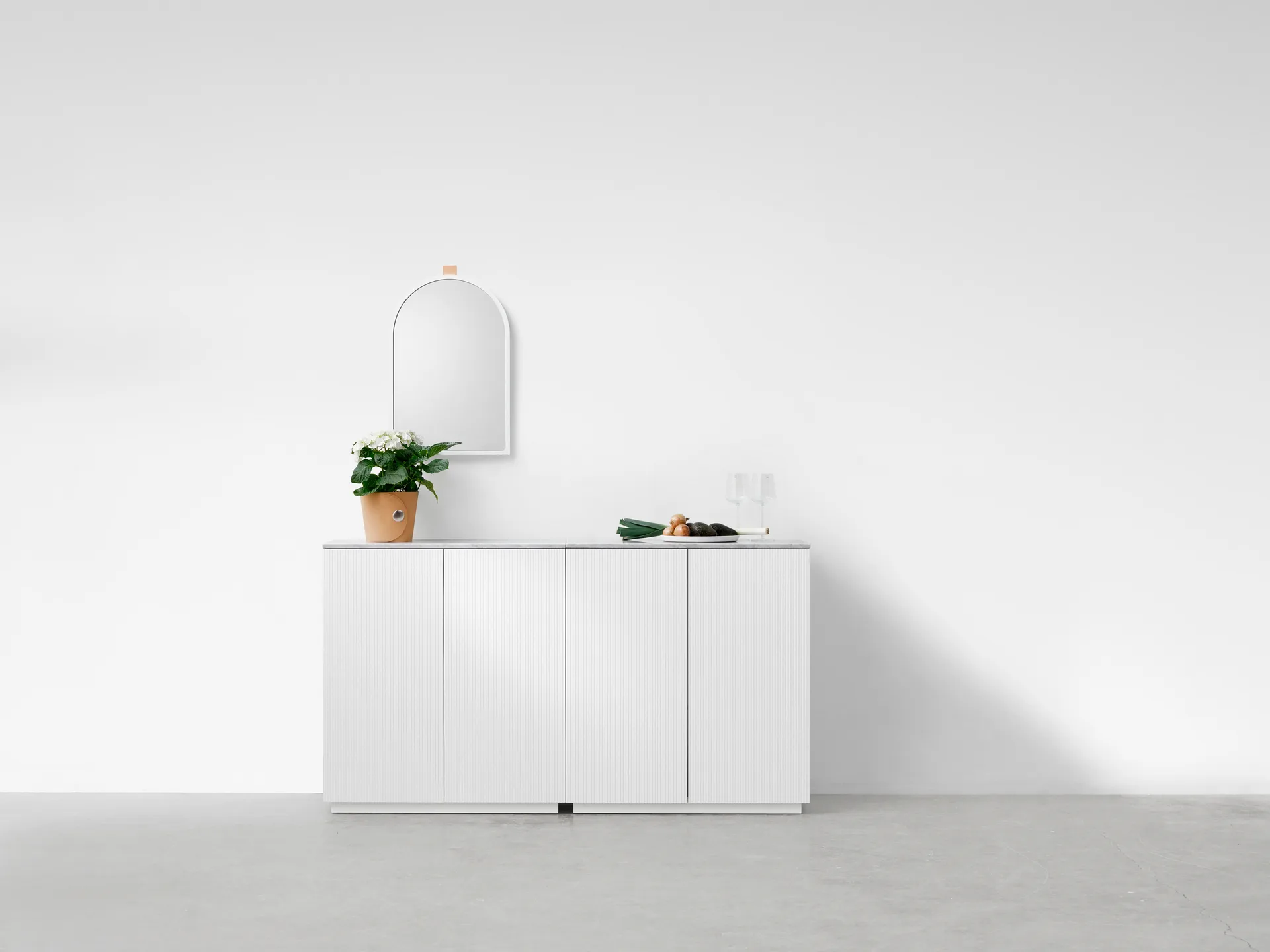 Echo specchio da parete, Bianco, 43x63 cm A2