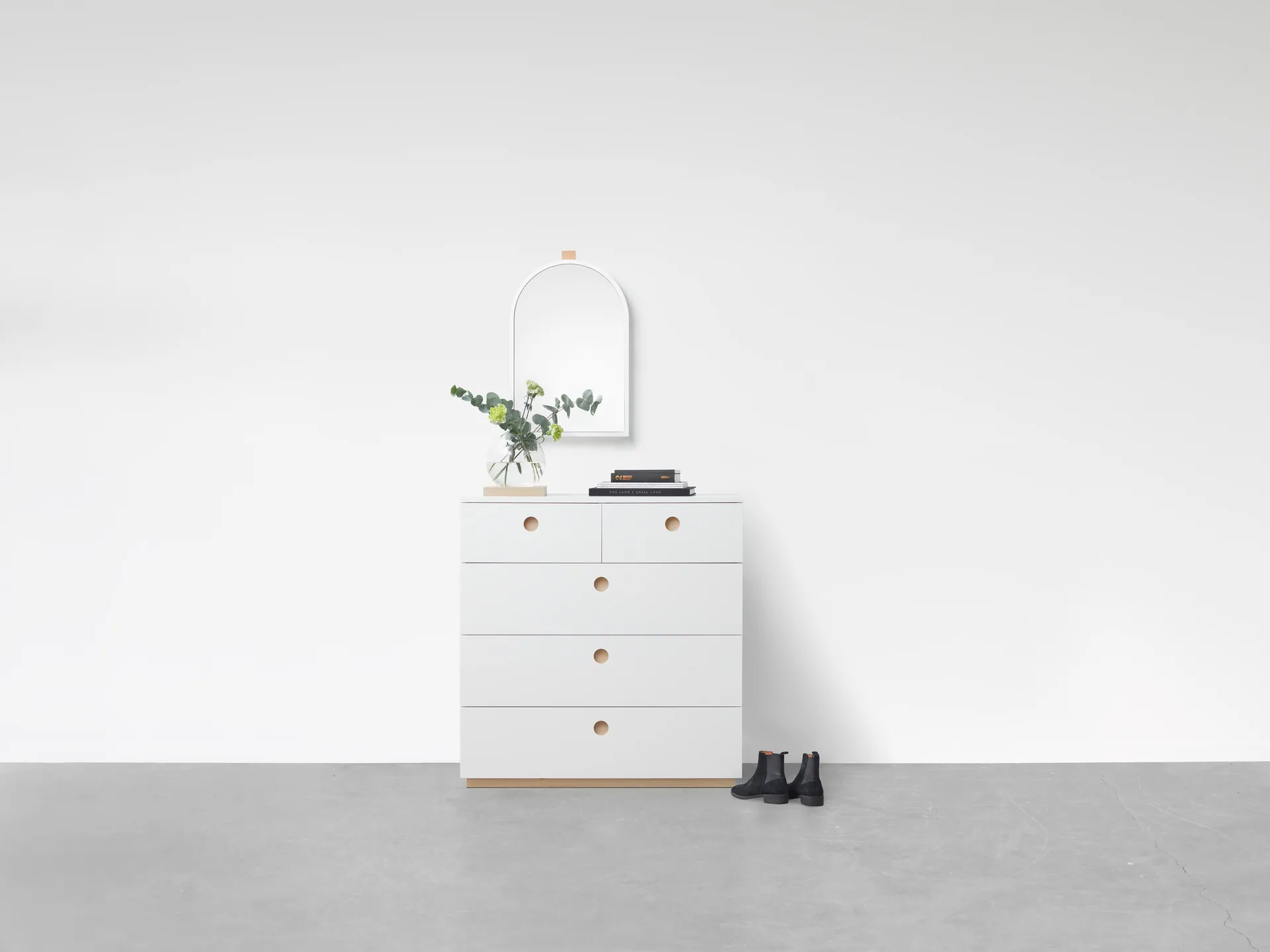 Echo specchio da parete, Bianco, 43x63 cm A2