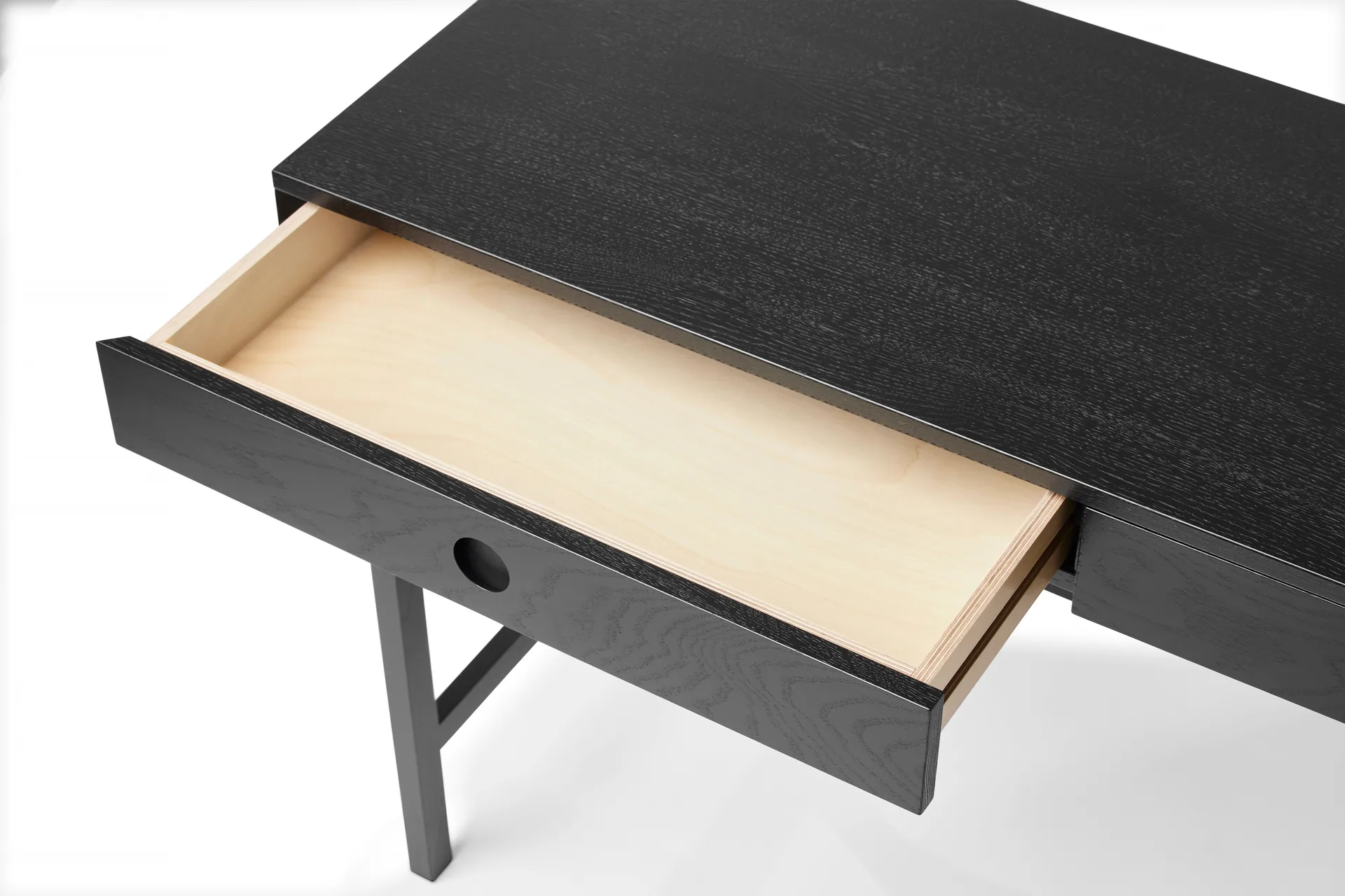 Mind scrivania, Rovere tinto nero, 118x74x44 cm A2