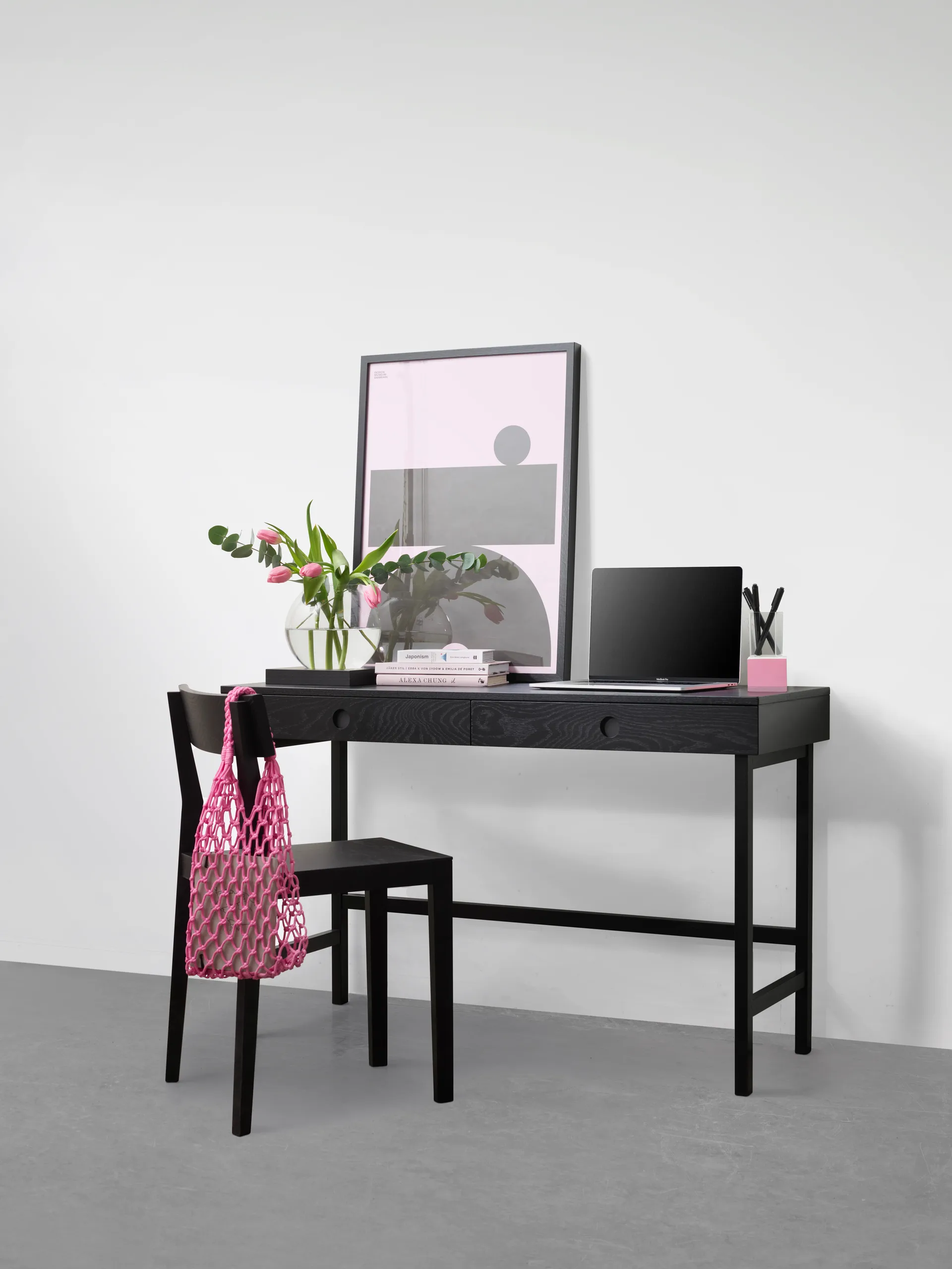 Mind scrivania, Rovere tinto nero, 118x74x44 cm A2