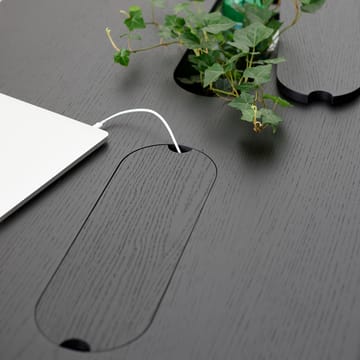 Scrivania Connect - Rovere oliato bianco, ruote nere, alt. 90 cm - A2