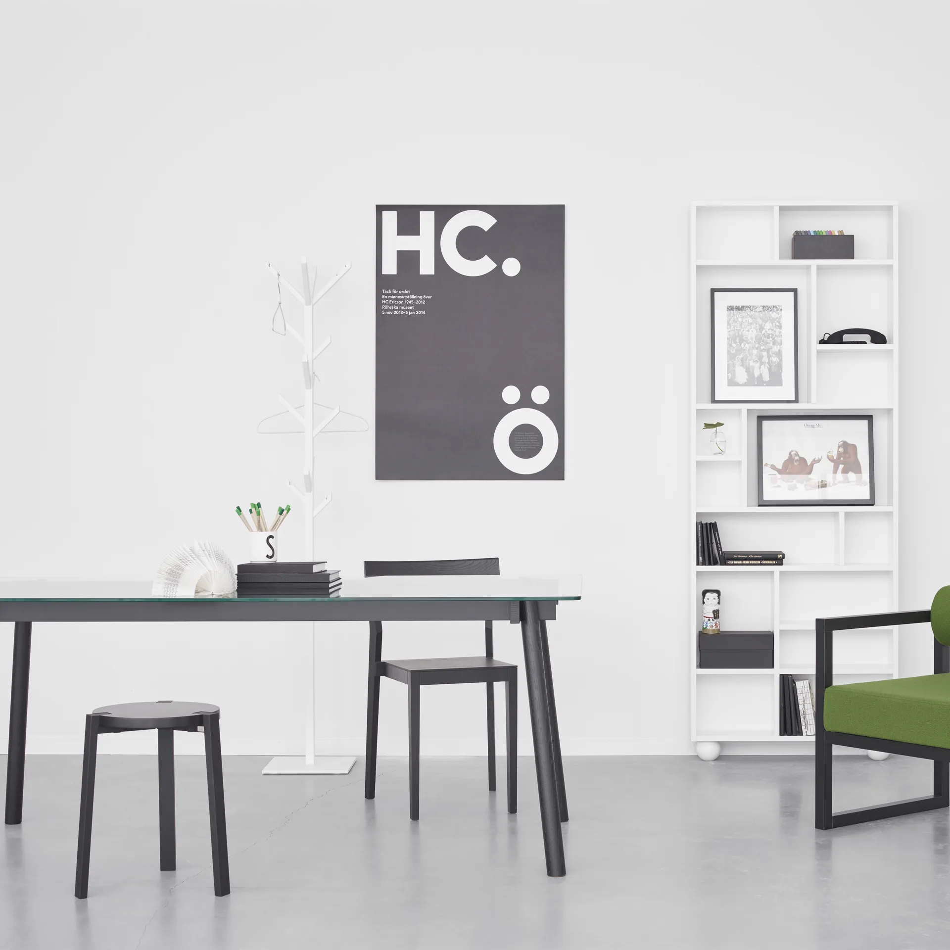 Tavolo da pranzo Corners, Rovere oliato, vetro A2
