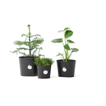 Vaso Hug - Pelle Tärnsjö nera, Ø12x14 cm - A2