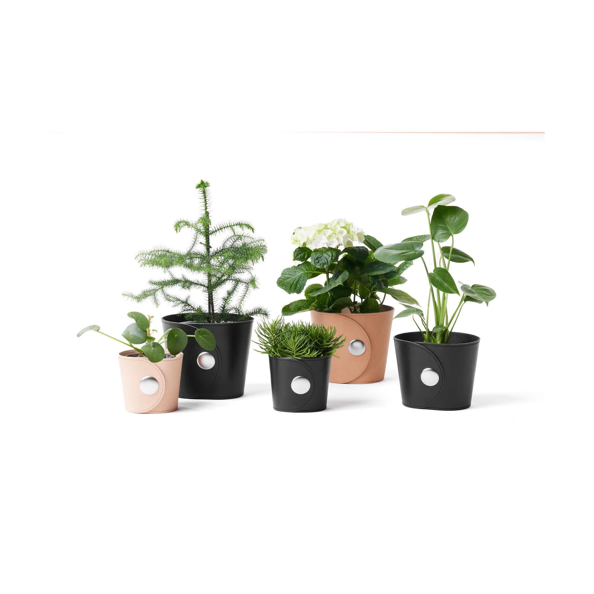 Vaso Hug, Pelle Tärnsjö nera, Ø20x17 cm A2