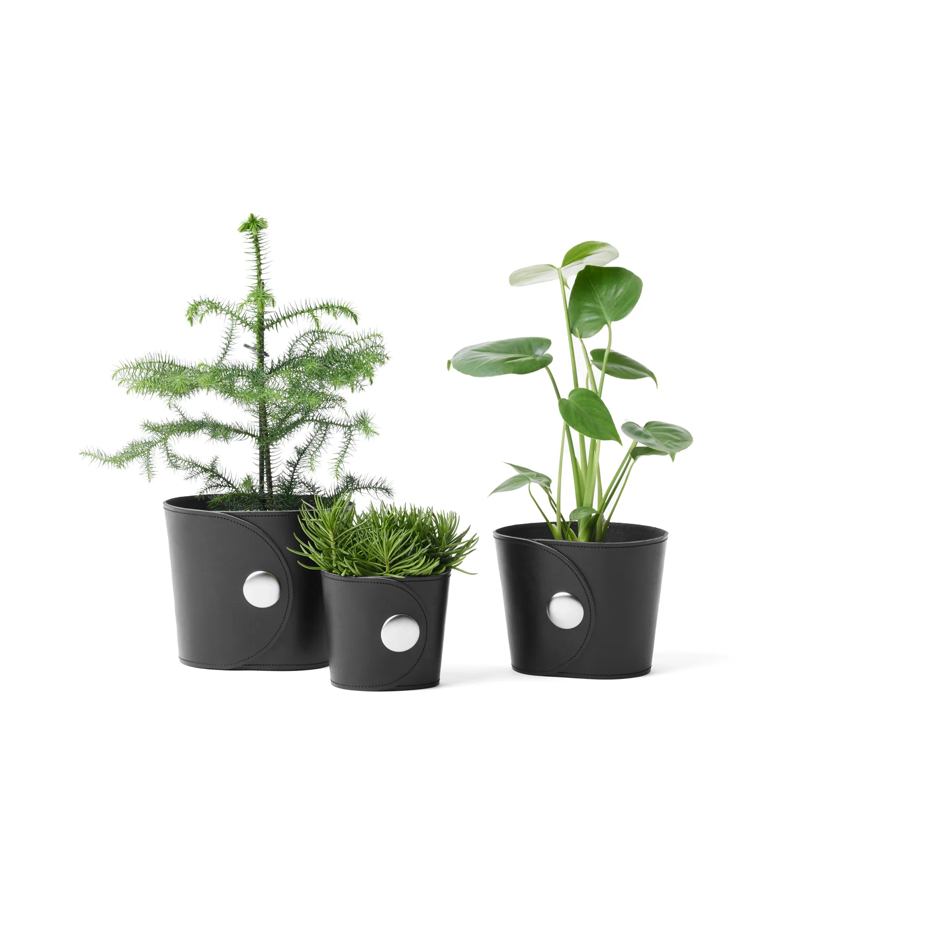 Vaso Hug, Pelle Tärnsjö nero, Ø18x15 cm A2