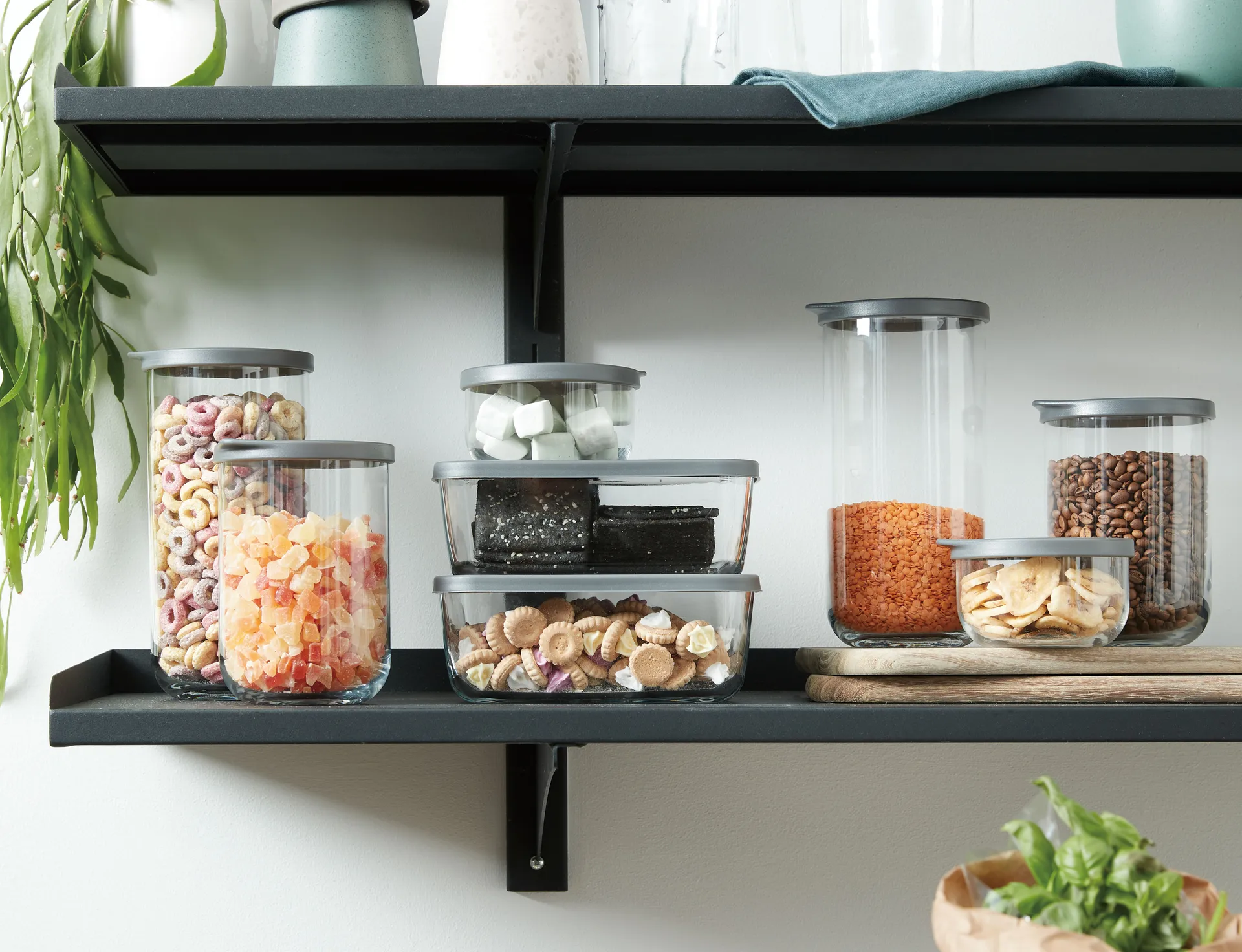 Barattolo con coperchio Café 1 litri, Trasparente Aida