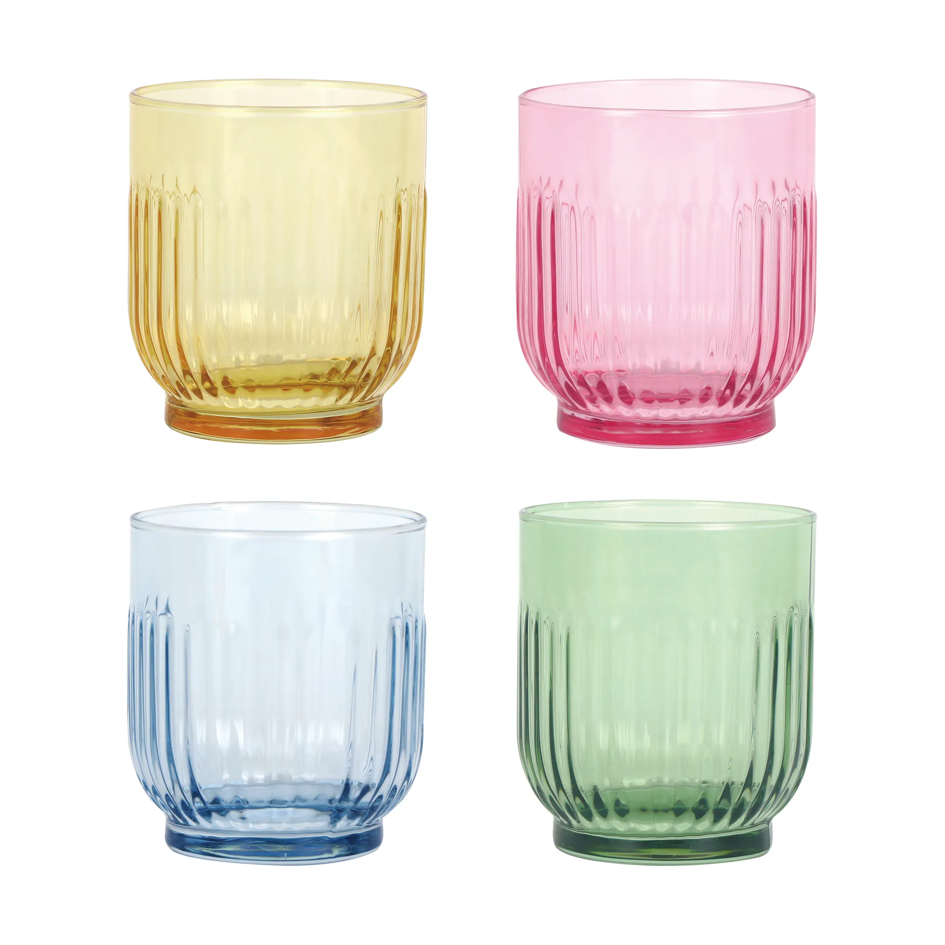 Bicchiere Aida 33 cl 4 pezzi, Ambra, rosso, azzurro, verde Aida