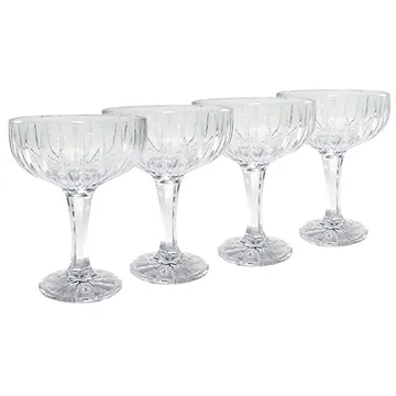 Bicchiere da champagne confezione da 4 Relief - Trasparente - Aida