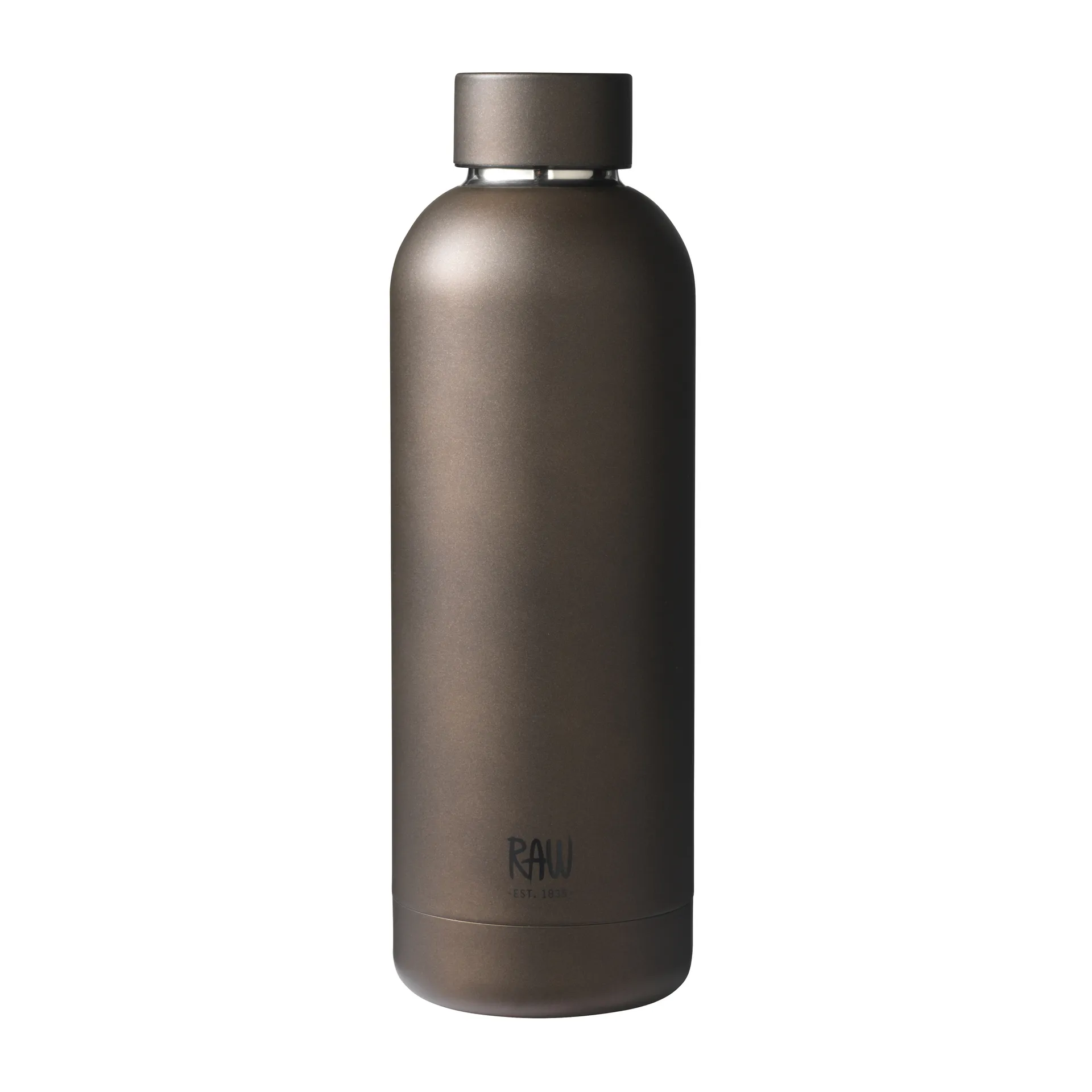 Bottiglia termica Raw 0,5 L, marrone opaco Aida