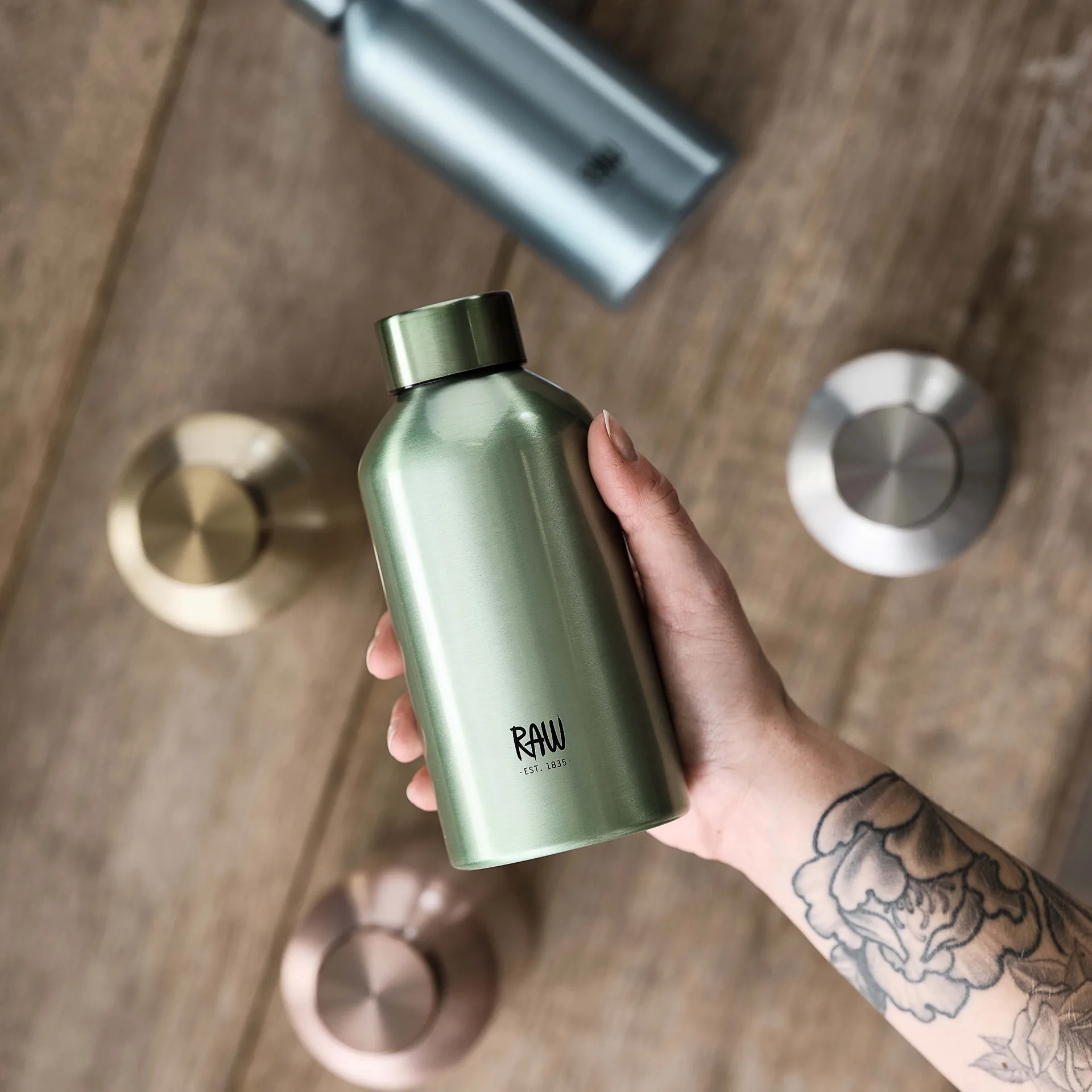 Bottiglia termica Raw To Go 0,5 L, Blu Aida