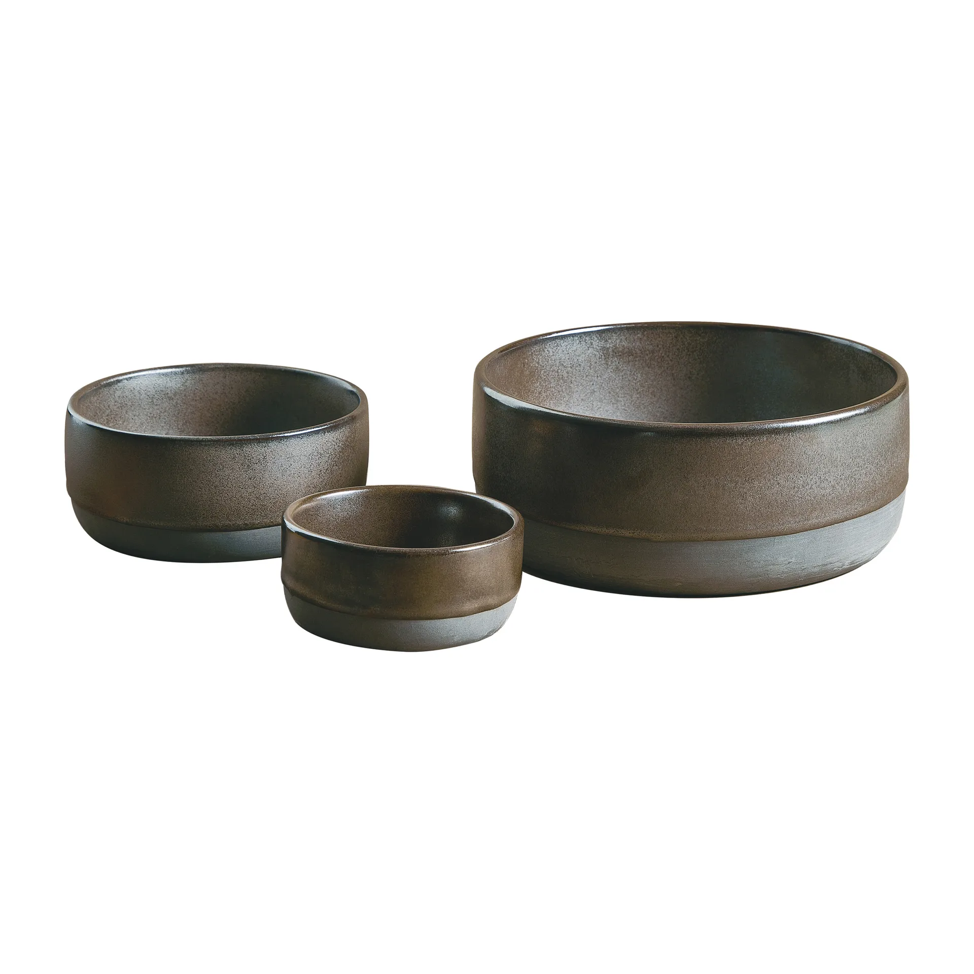 Ciotola 3 pezzi Raw, Metallic brown Aida