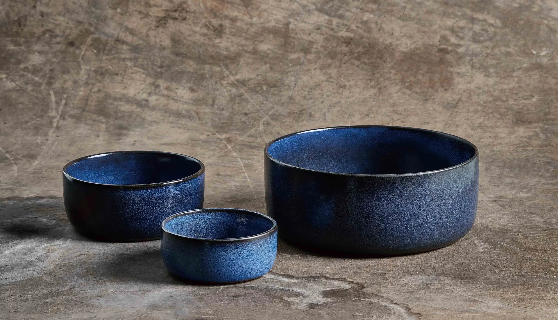 Ciotola 3 pezzi Raw, Midnight blue Aida