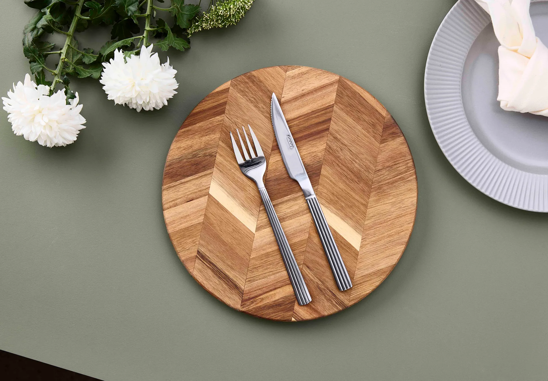 Coltello da bistecca Groovy, Acciaio inossidabile Aida