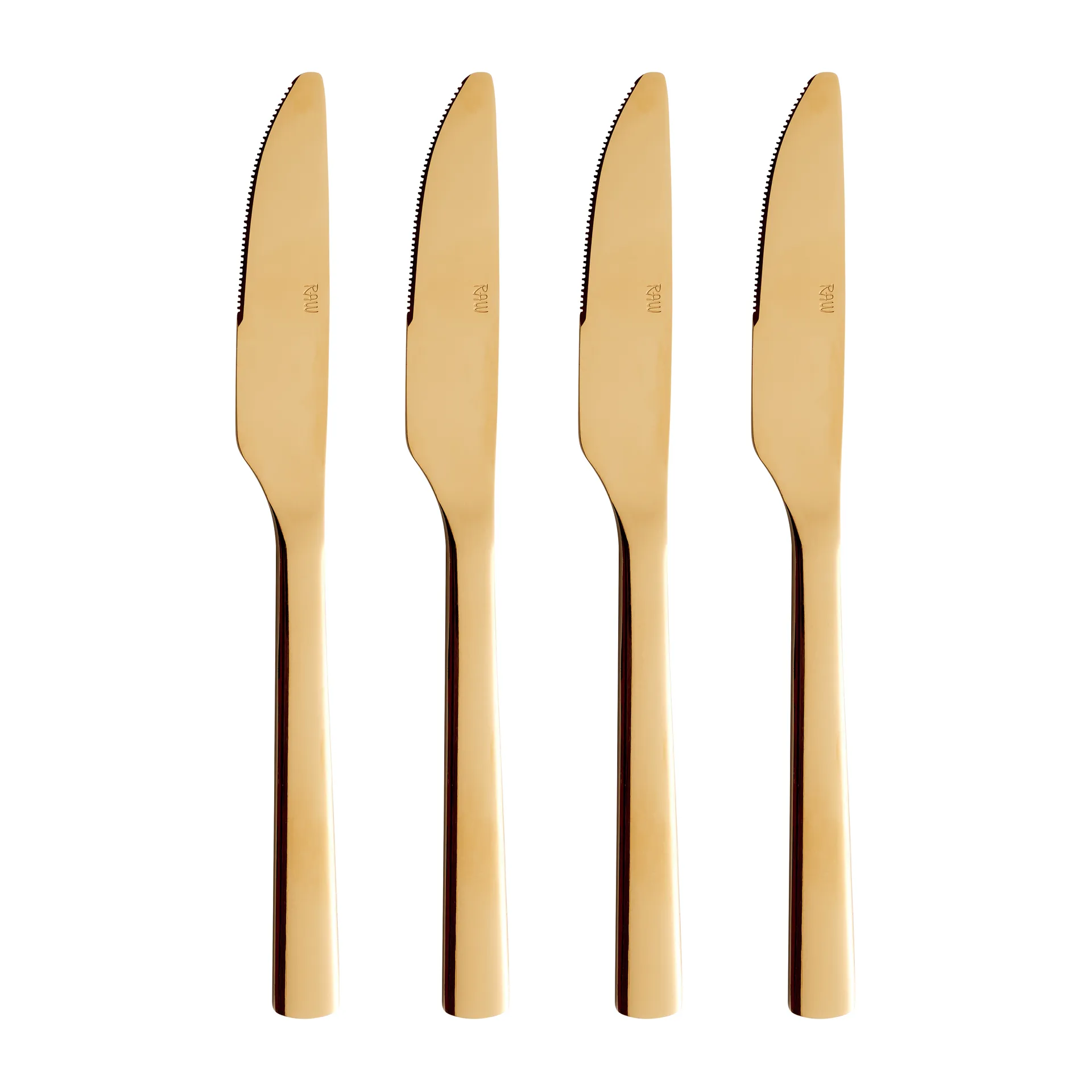 Coltello da tavolo Raw, confezione da 4, Oro Aida