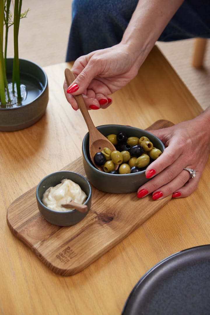 Cucchiaio per olive in teak grezzo 18 cm - Marrone - Aida