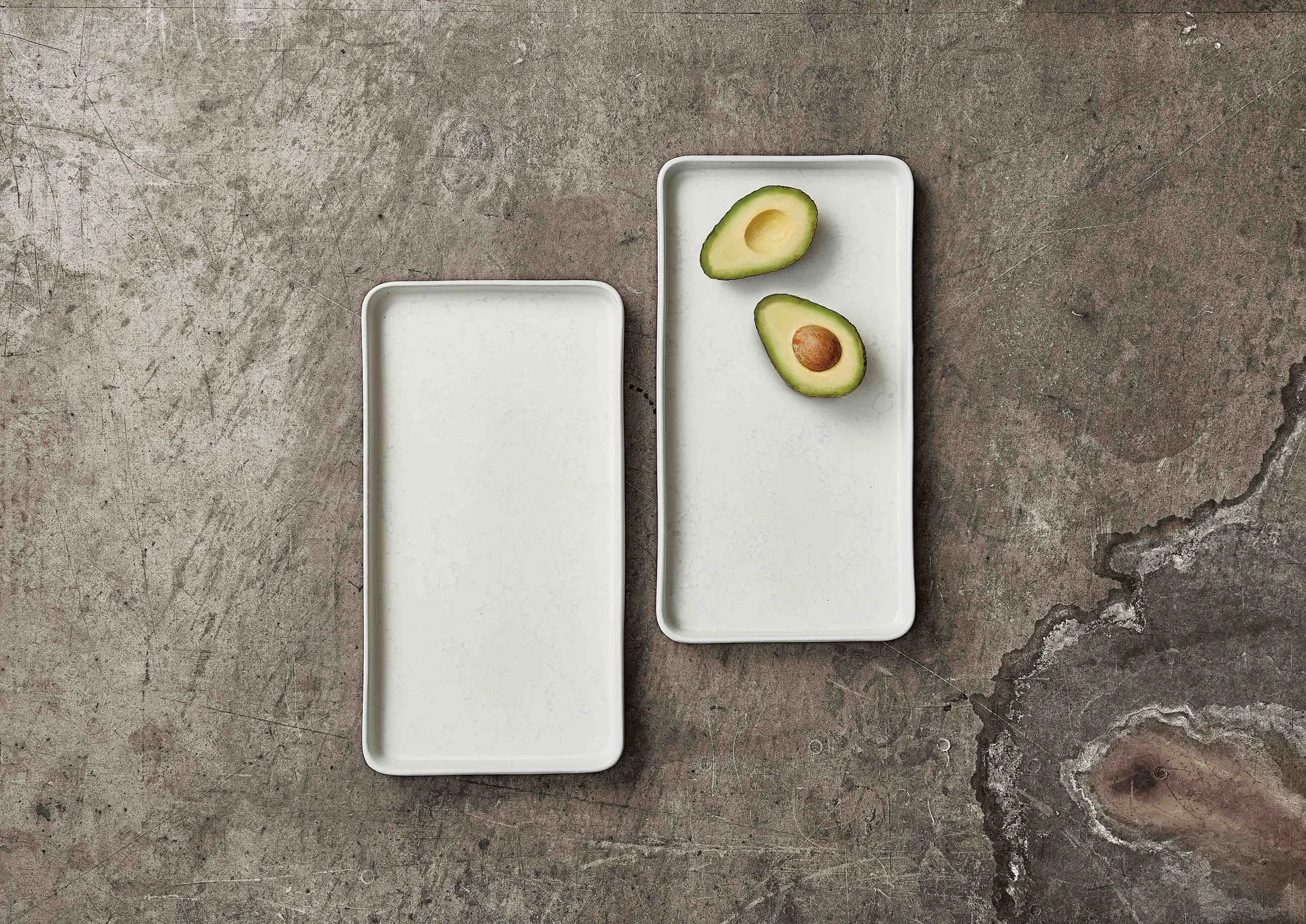 Piattino Raw 18x34 cm confezione da 2 , Arctic white Aida