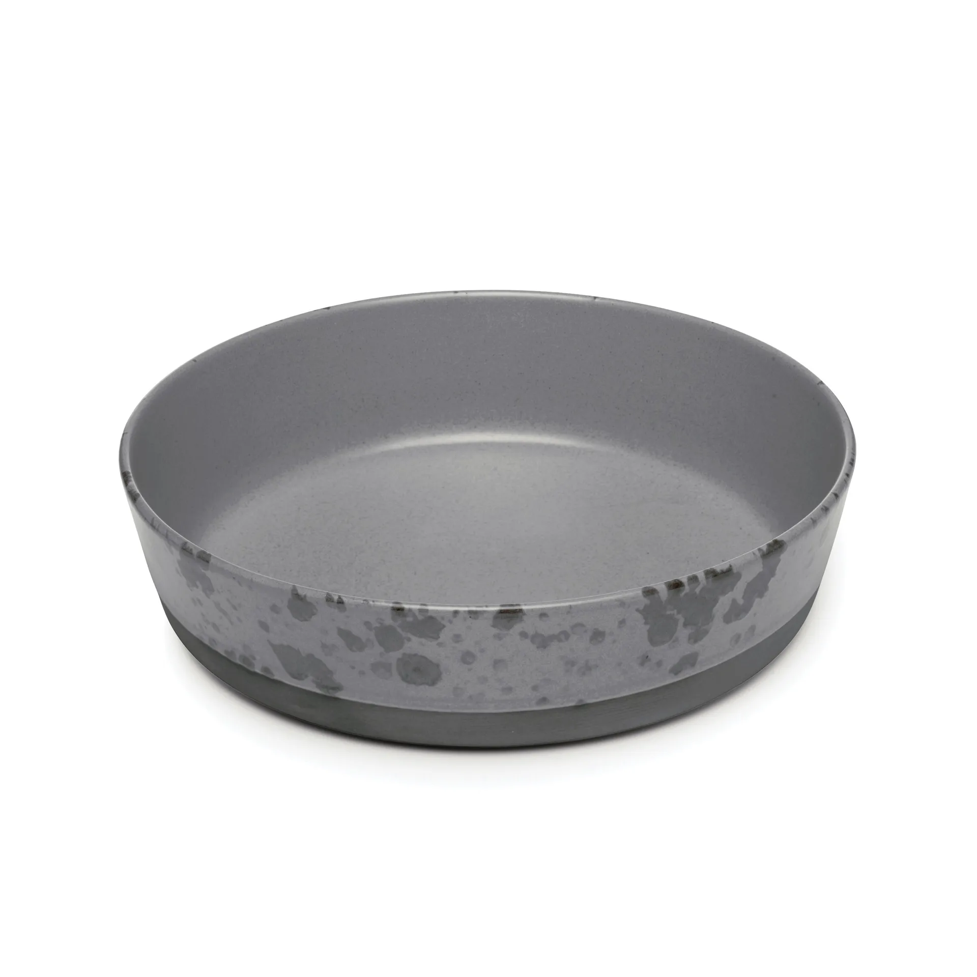Piatto da zuppa Raw Ø 19,4 cm, grigio a pois Aida