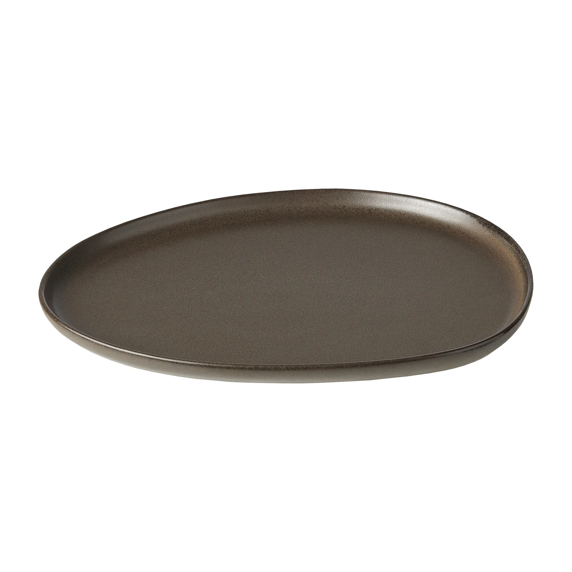 Piatto fondo Raw Organic 24x21 cm, Metallic Brown Aida
