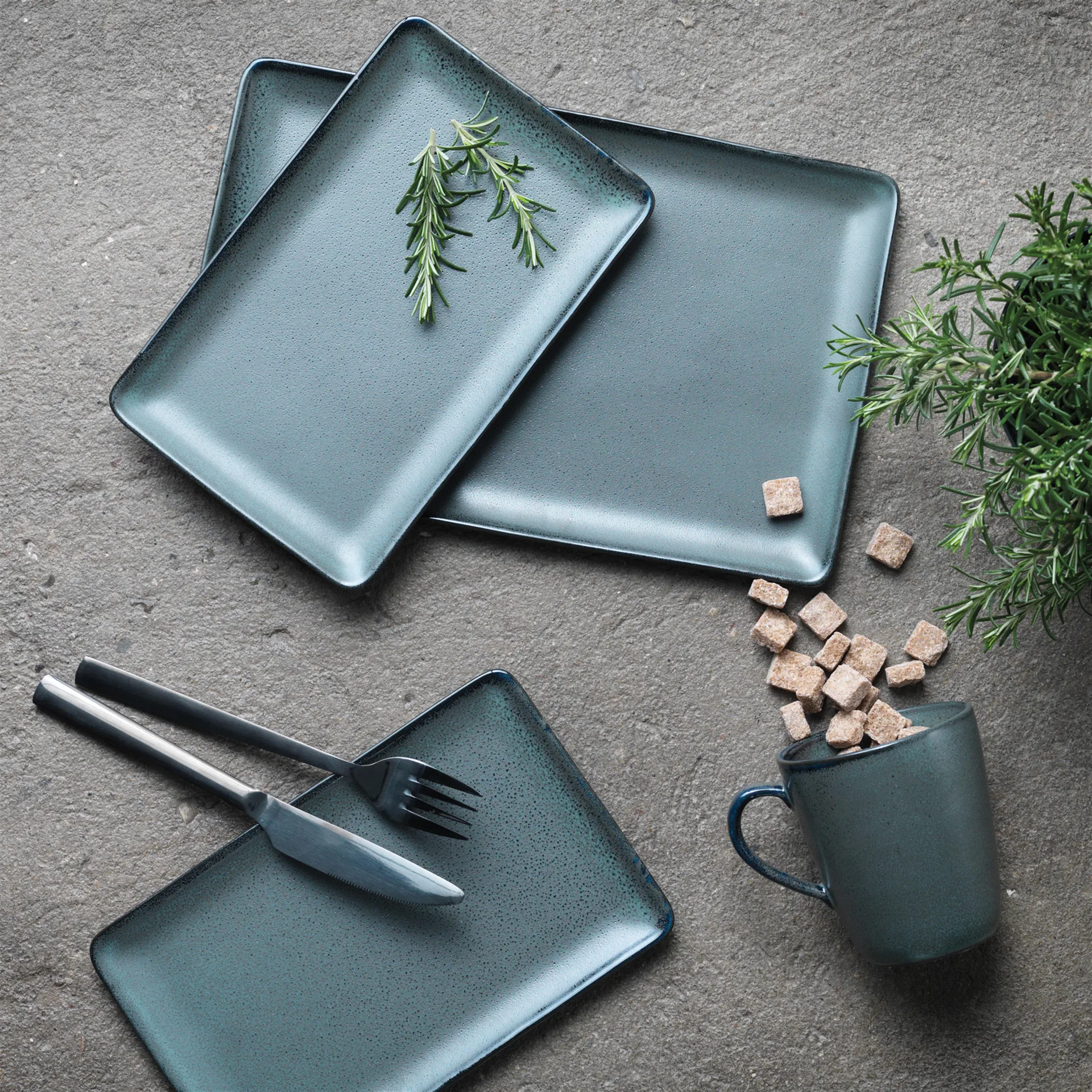 Piatto Raw 23,5x15 cm, Northern green Aida