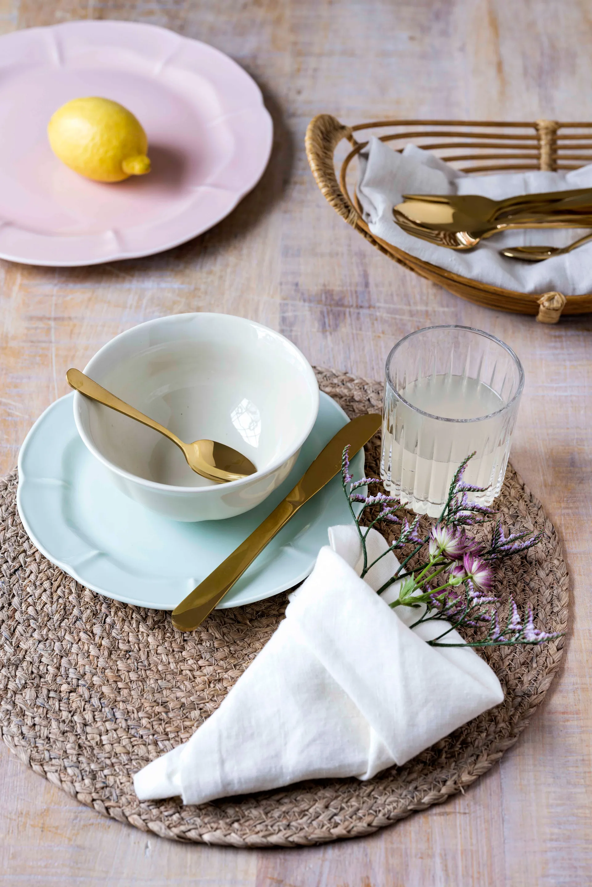 Piatto Søholm Solvej 22 cm, Powder blue Aida