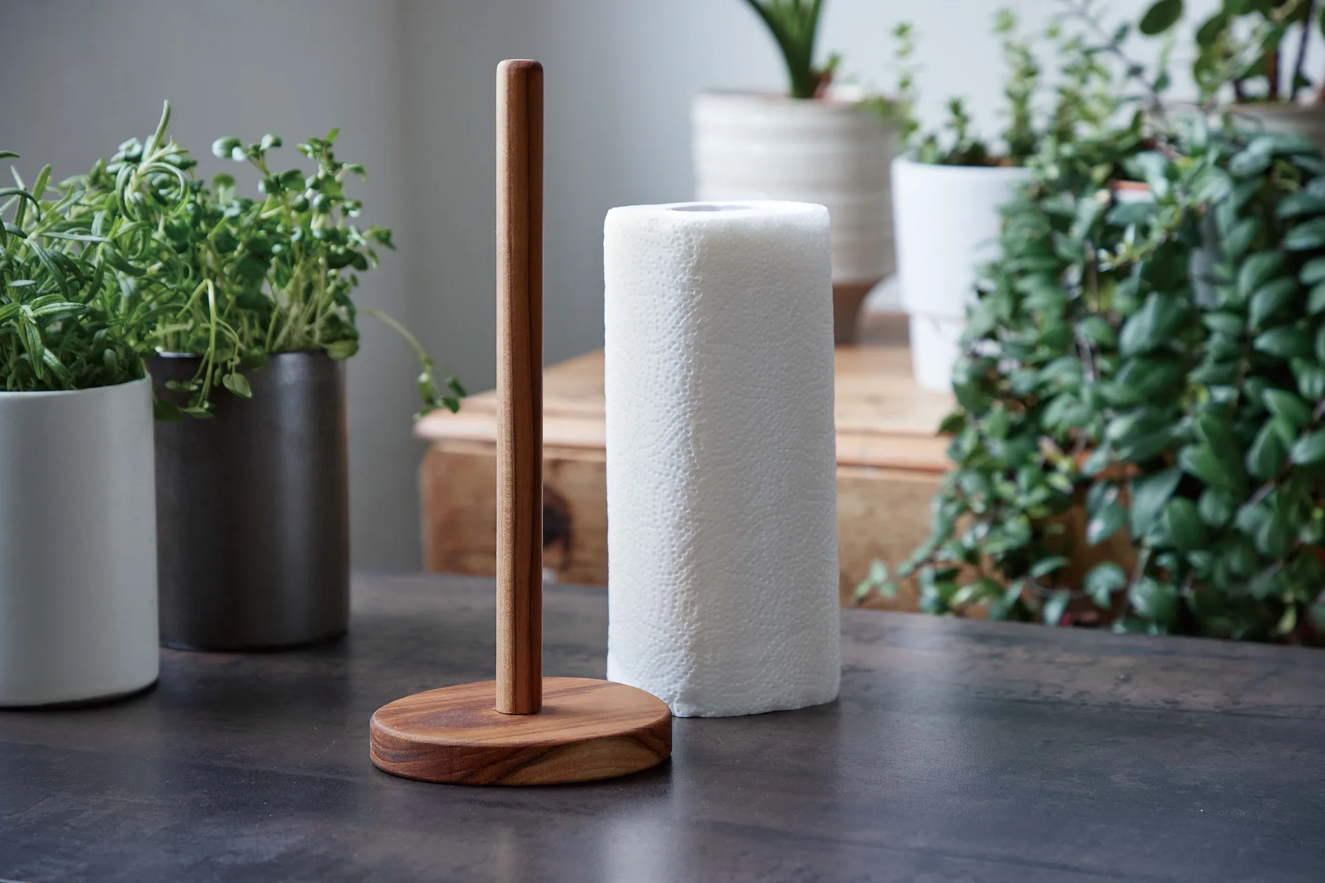 Portarotolo da cucina 30,6 cm , Teak Aida