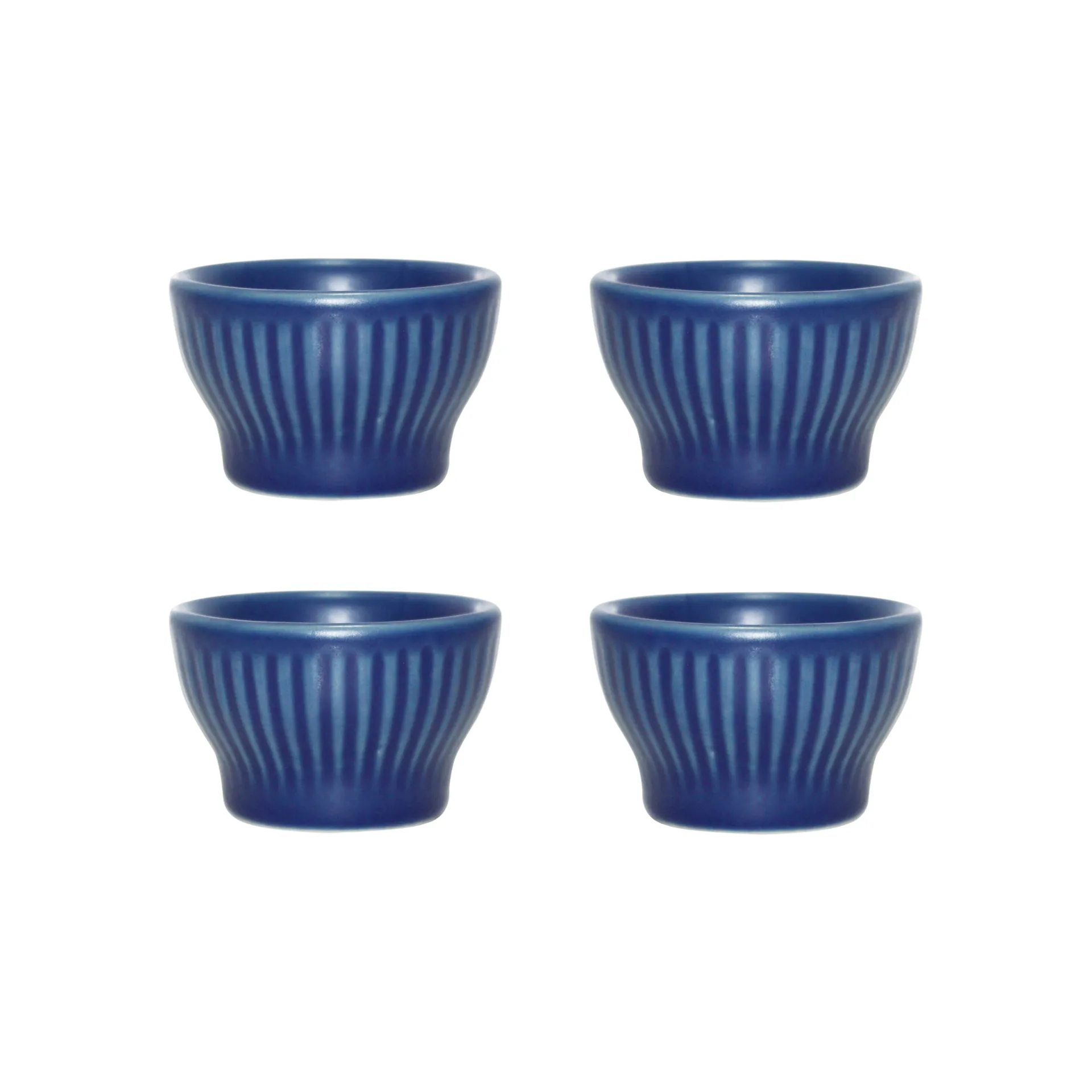Portauovo Groovy confezione da 4 , Blue stoneware Aida