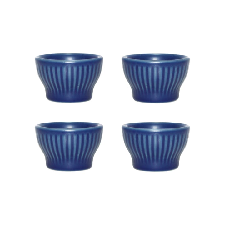 Portauovo Groovy confezione da 4  - Blue stoneware - Aida