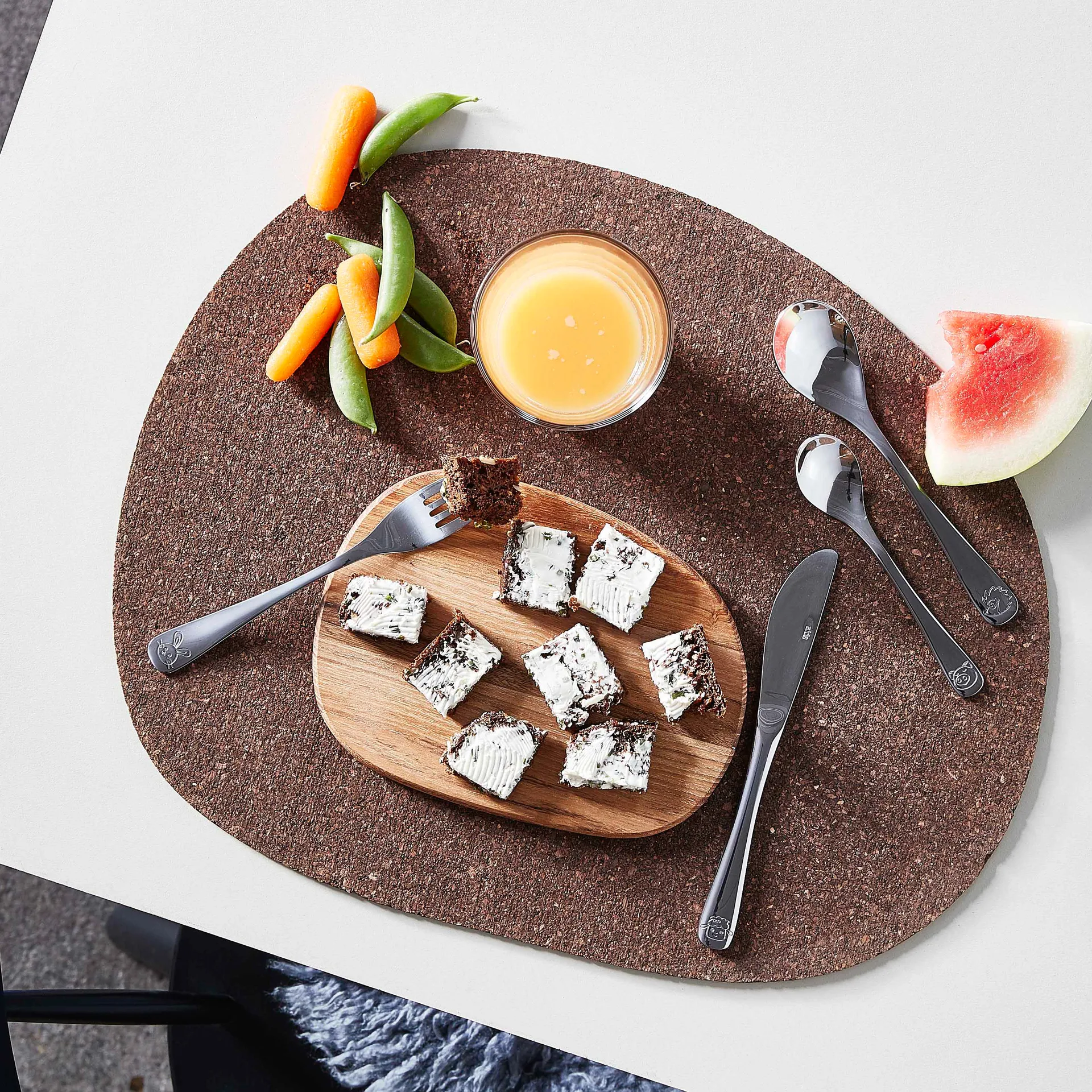 Posate per bambini Aida 4 pezzi, Acciaio Aida