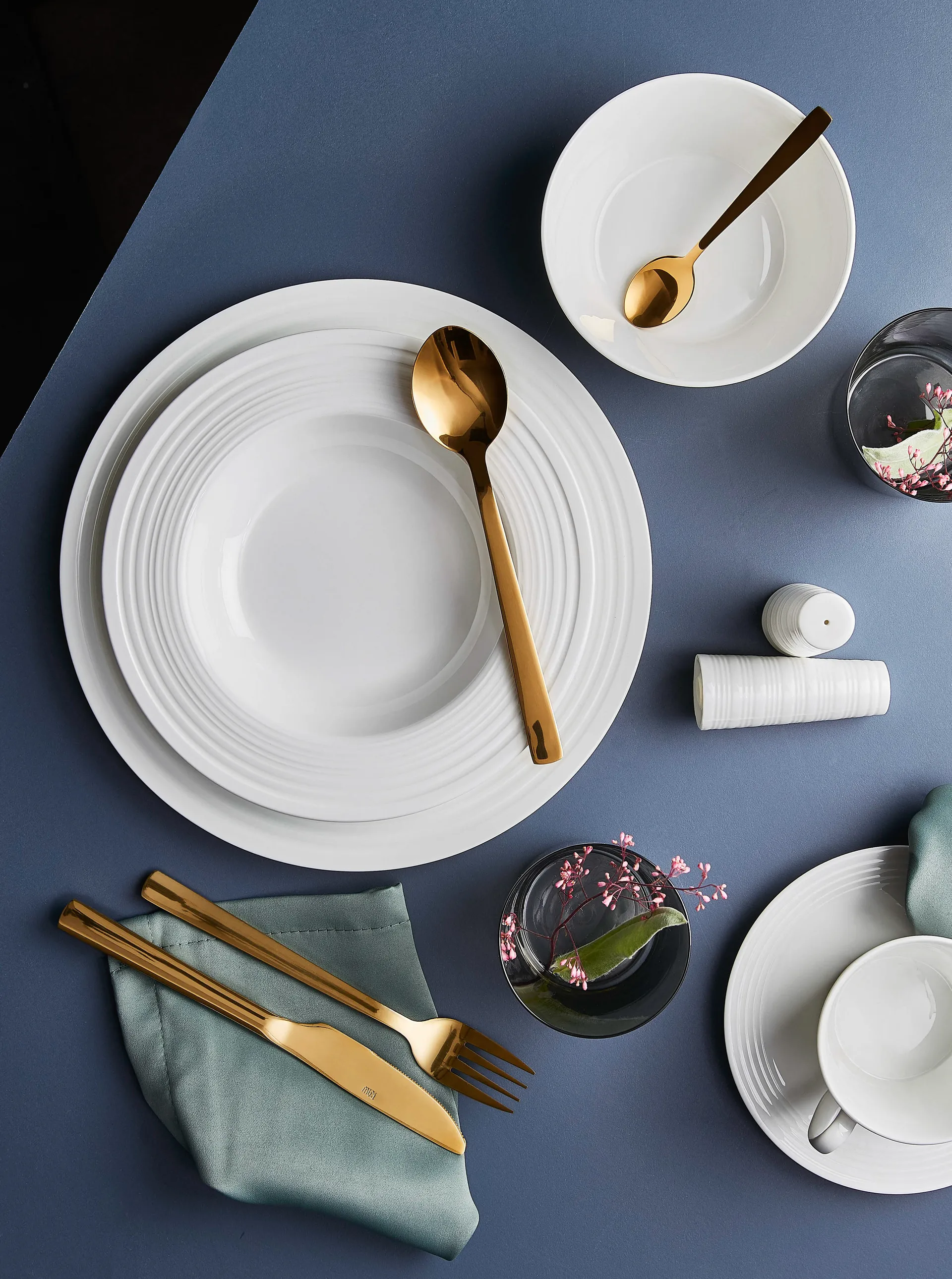 Posate Raw 60 pezzi, Oro Aida