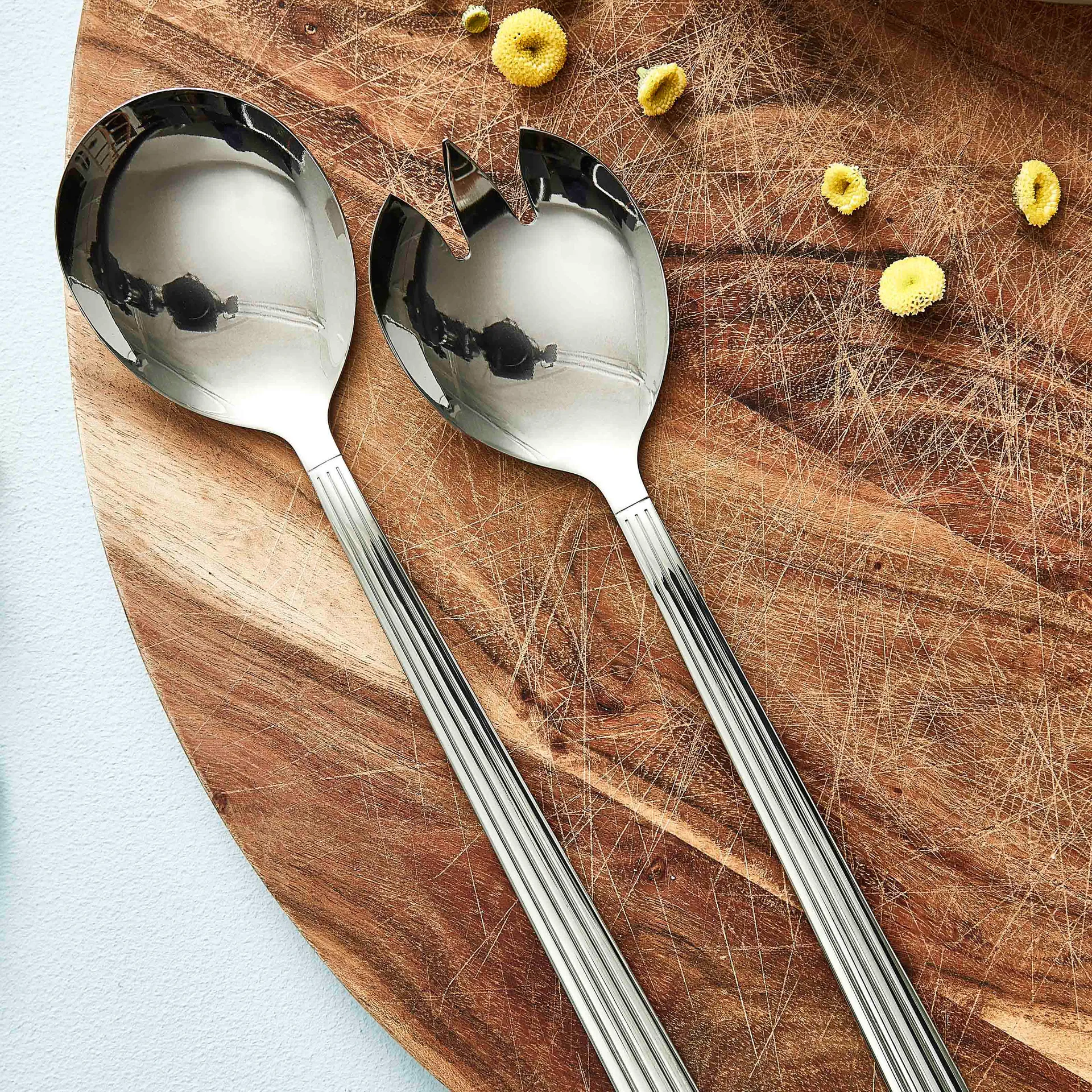 Set da insalata Groovy set 2 pezzi, acciaio inossidabile Aida
