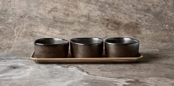 Set di ciotole con vassoio in legno Raw Organic - Metallic brown - Aida