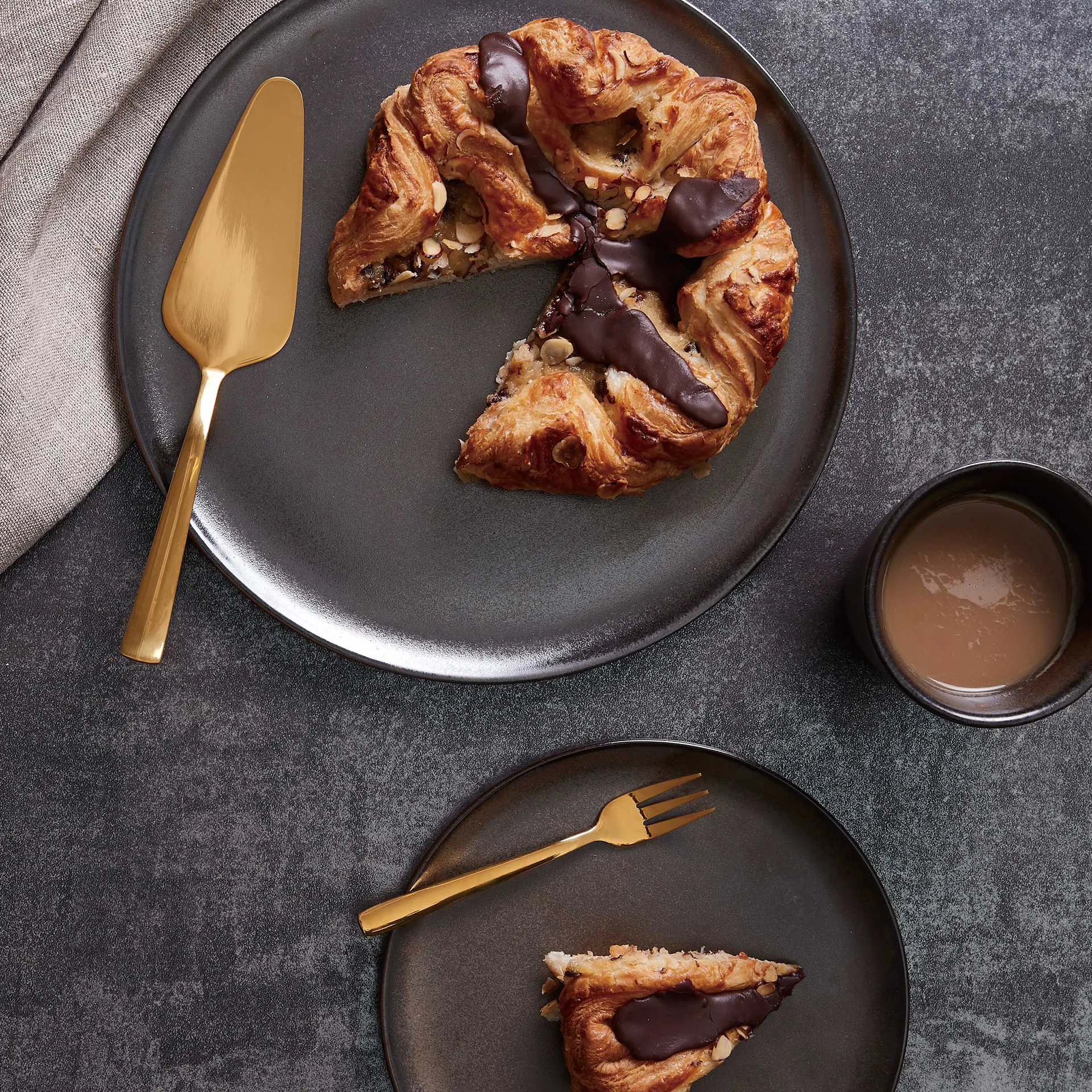 Set per torta 5 pezzi Raw, oro Aida