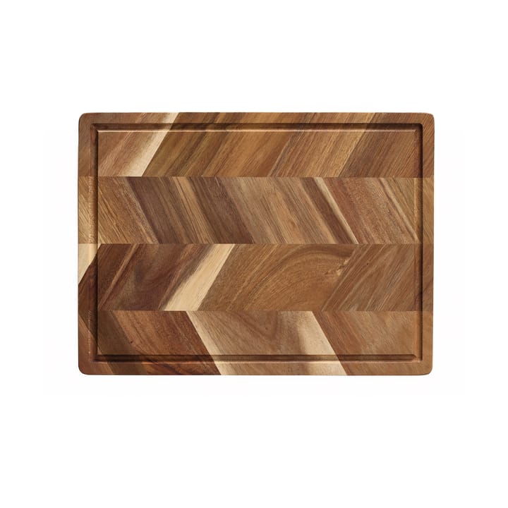 Tagliere con motivo a spina di pesce 26x40 cm - Legno di acacia - Aida