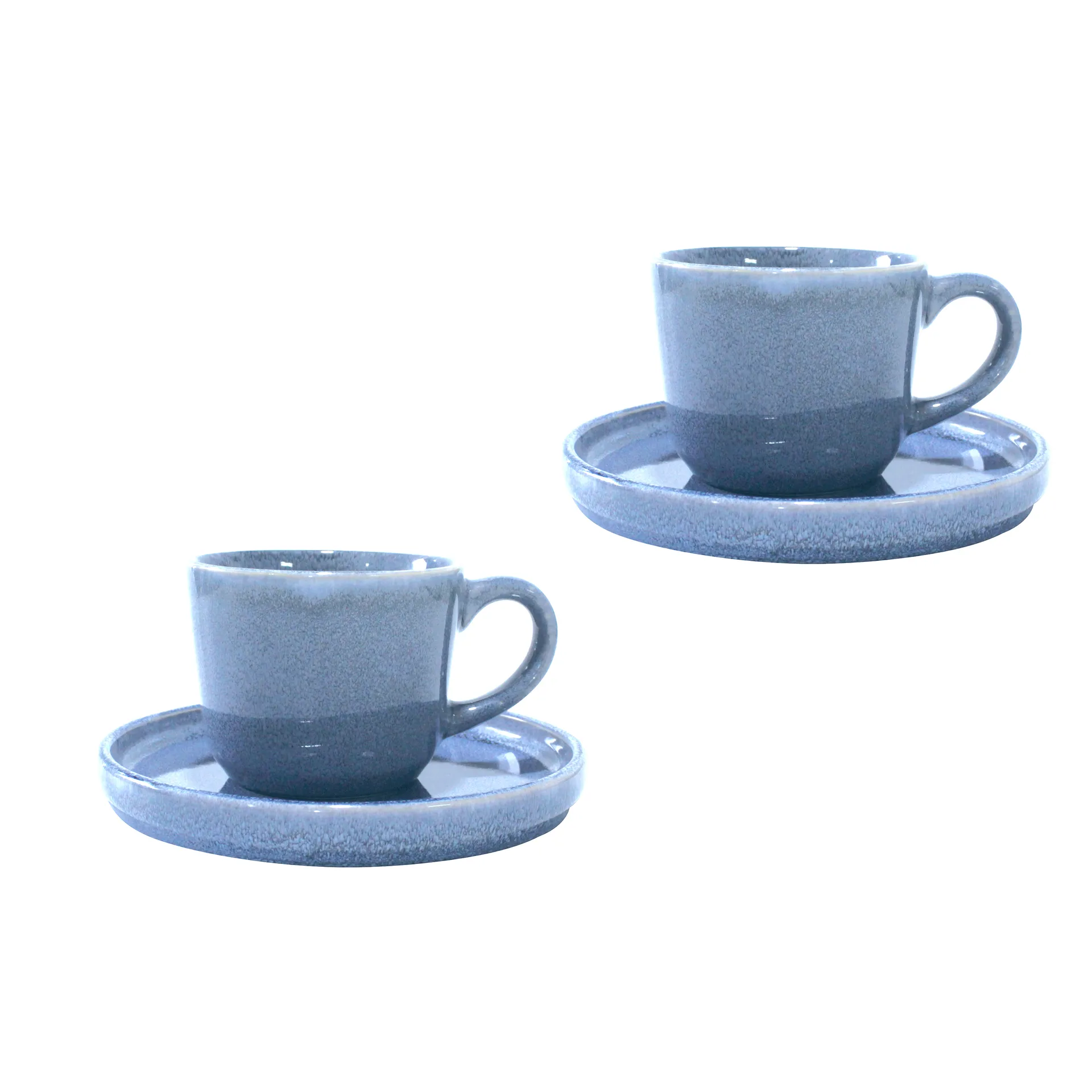 Tazza con piattino Søholm Sonja confezione da 2, Blu Aida