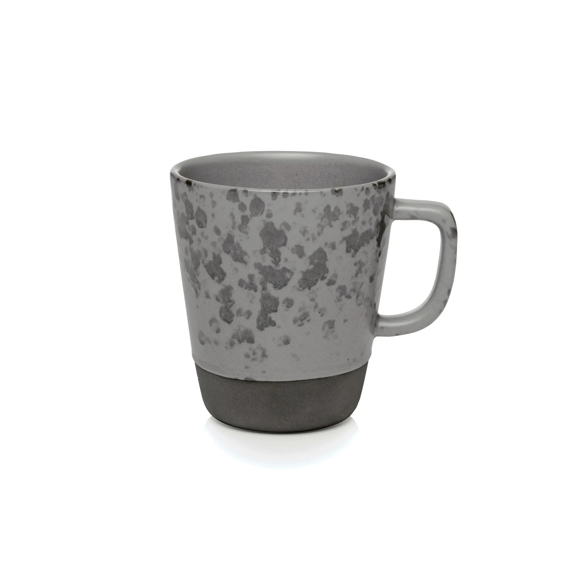 Tazza Raw con manico 30 cl, grigio a pois Aida