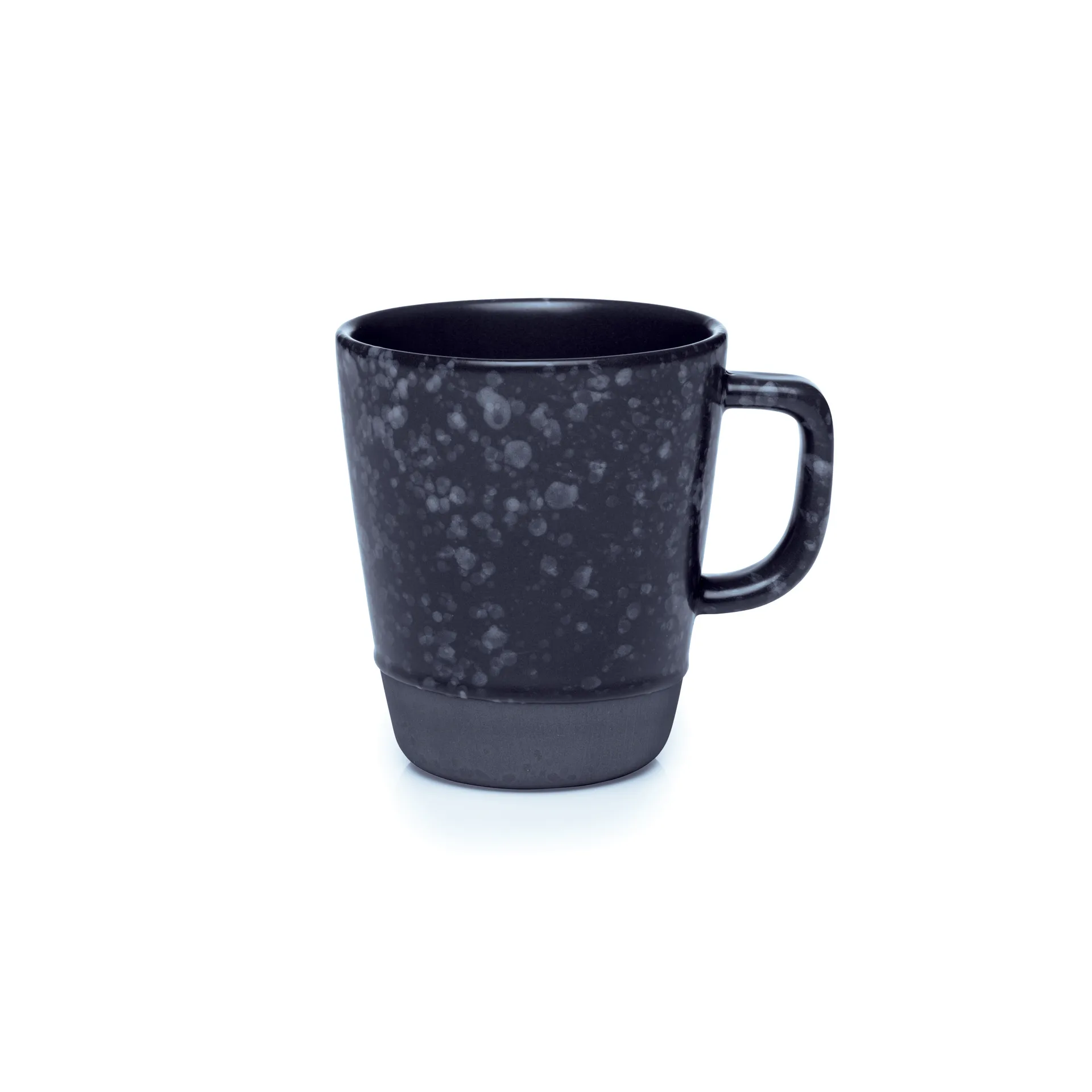 Tazza Raw con manico 30 cl, nero a pois Aida