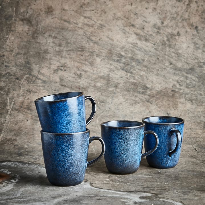 Tazza Raw con manico 35 cl confezione da 4, midnight blue Aida