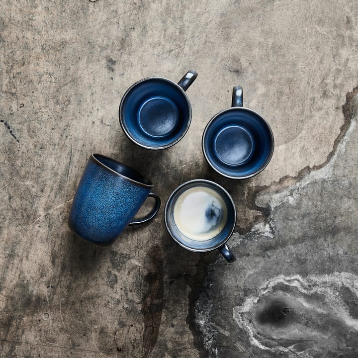 Tazza Raw con manico 35 cl confezione da 4, midnight blue Aida
