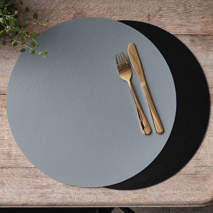 Tovaglietta Quadro Ø 38 cm 1 pz, Nero-grigio Aida