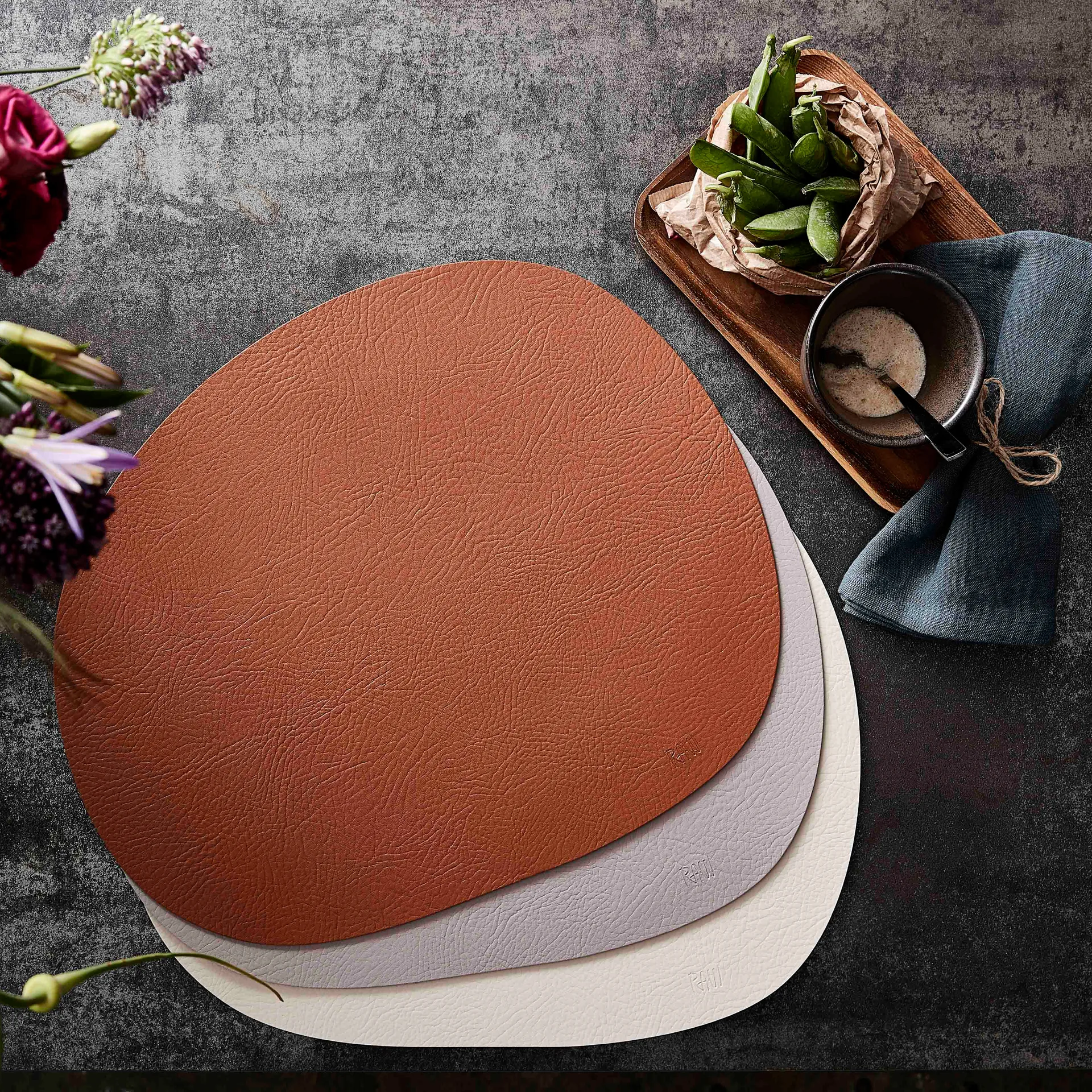 Tovaglietta Raw pelle, Dusty rose buffalo Aida