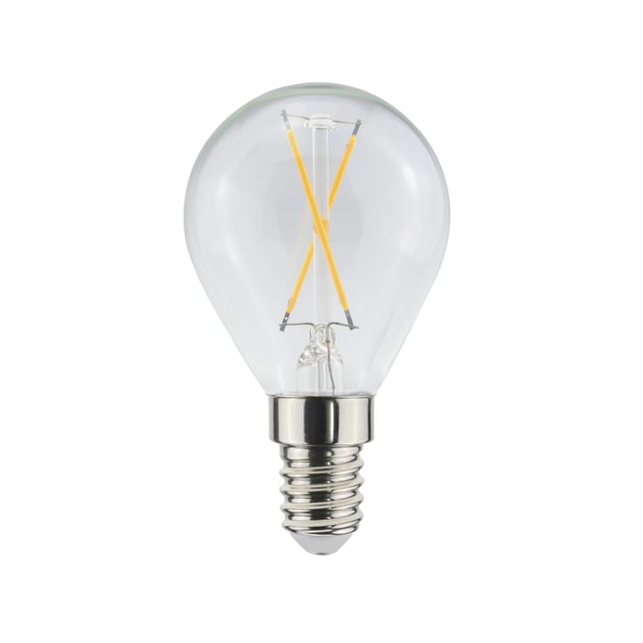 Lampadina a bulbo Airam Filament LED - trasparente, non dimmerabile, E14 a doppio filamento, 1 W - Airam
